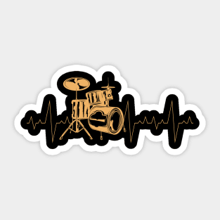 Drummer Musicien Drums Battement De Coeur Batteur Batterie Sticker